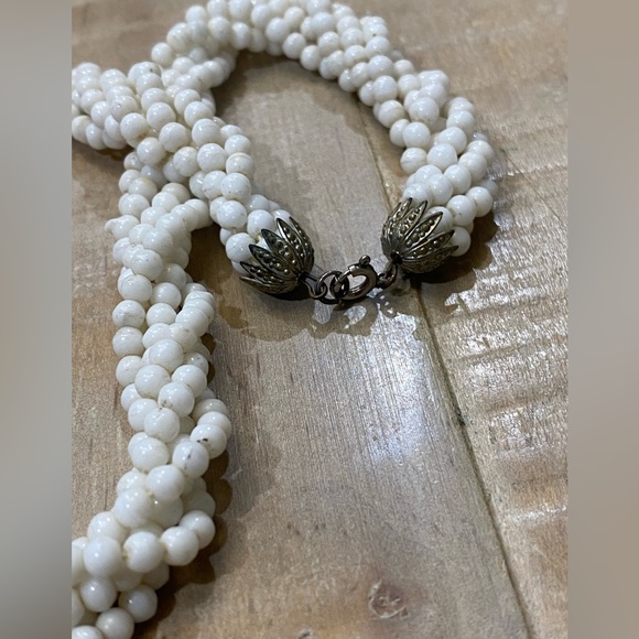 Vintage Jadeite 5 Strand twisted necklace 1950s - Picture 13 of 13